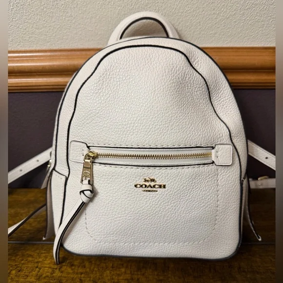 ✨ Coach Andi Mini Backpack Purse – Chalk Pebble Leather ✨ - Picture 5 of 11